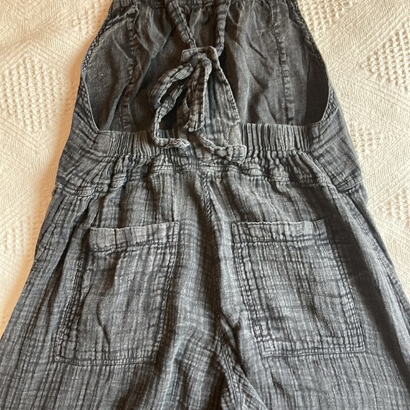 Natural Life Dakota Tie Overall Washed Black Cotton Sz XS - Picture 8 of 8